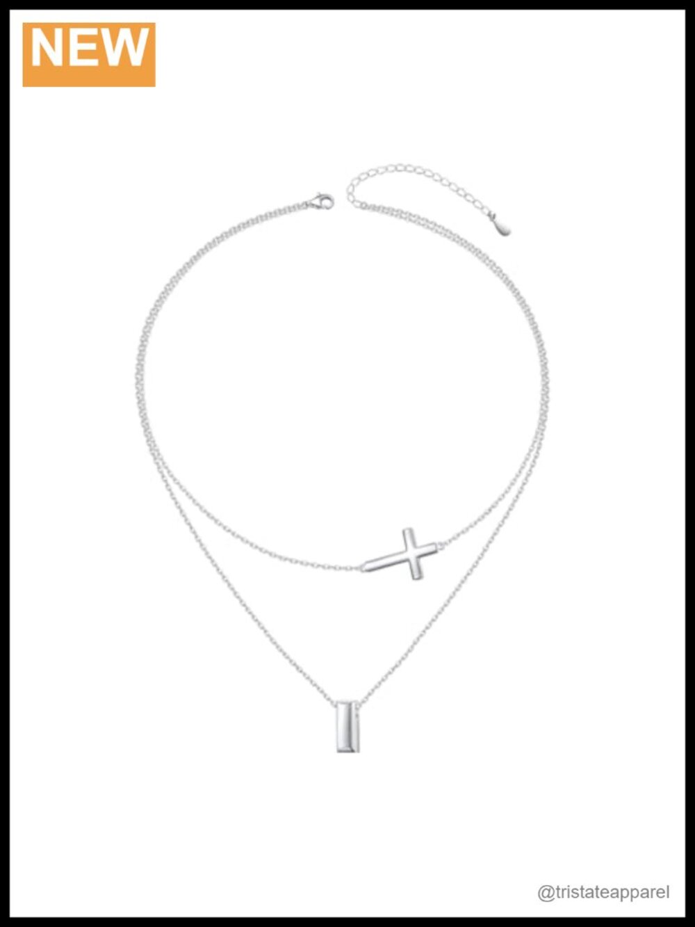 S925 Sterling Silver Sideways Cross Choker Necklace 14+4 Inch